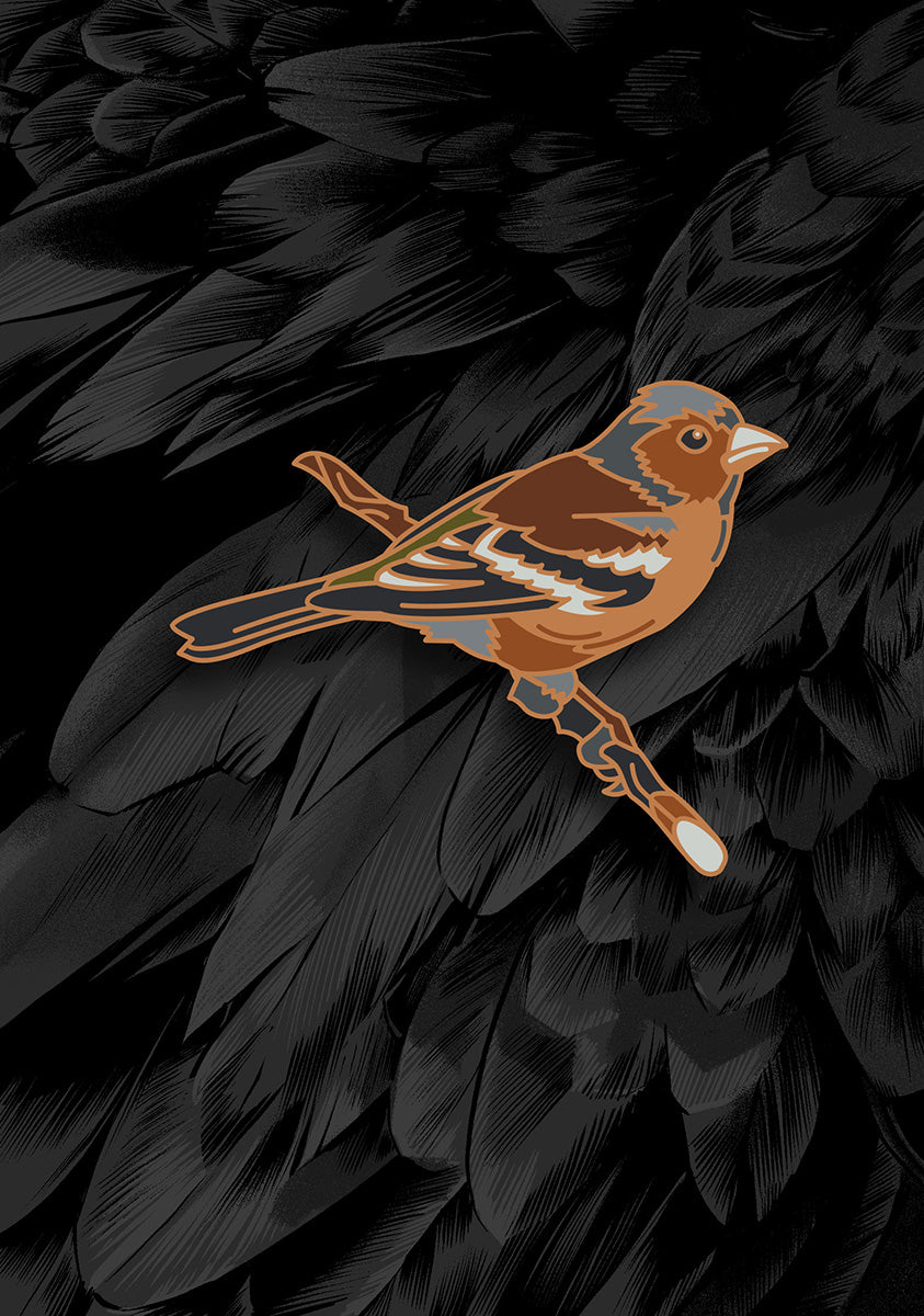 Chaffinch (enamel pin)