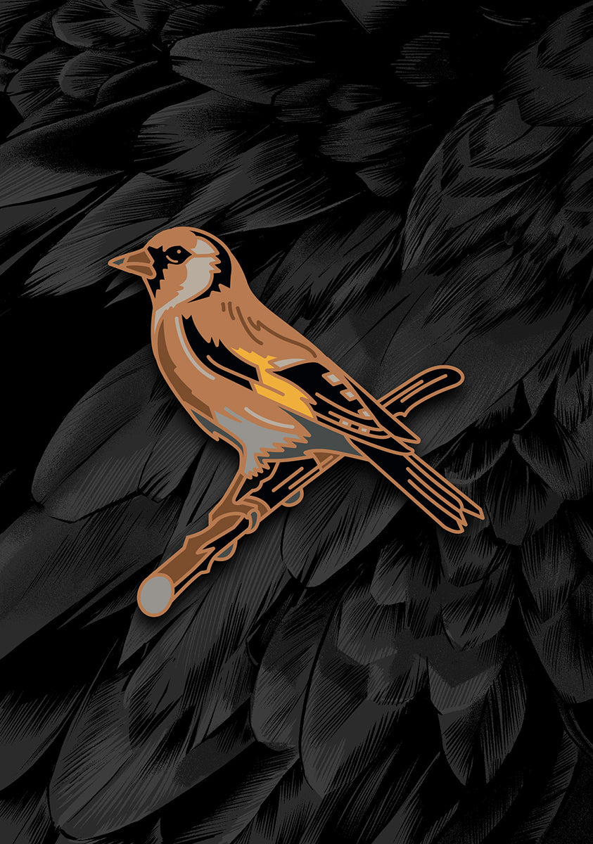 Goldfinch (enamel pin)