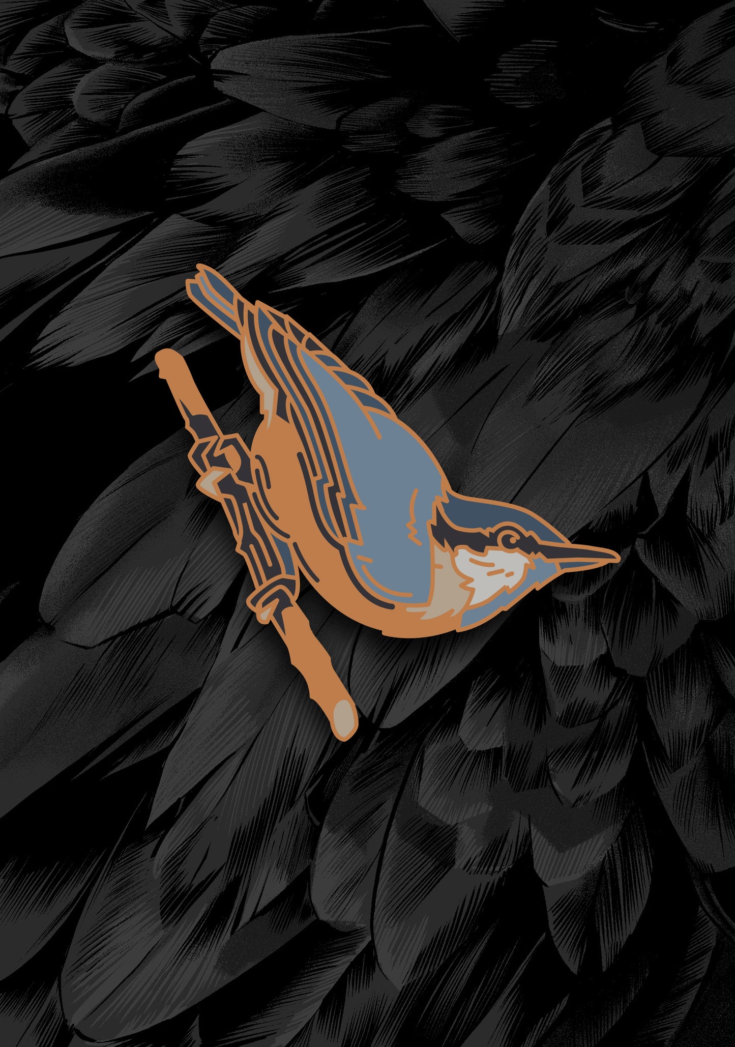 Nuthatch (enamel pin)