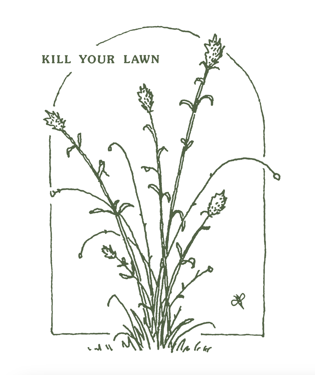 Kill Your Lawn Unisex T-Shirt (White)